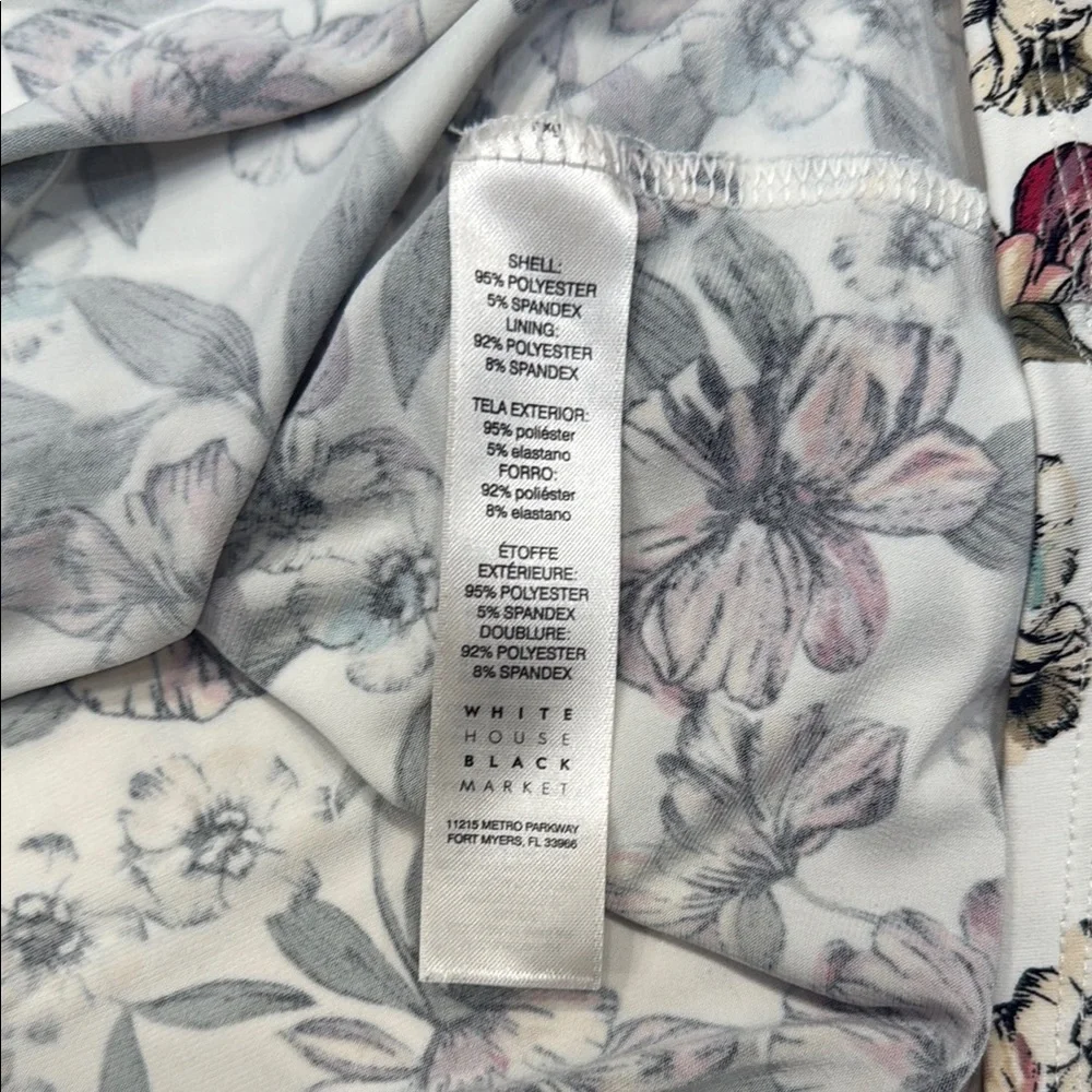 White House Black Market Tank Floral White and Pink - Picture 4 of 5